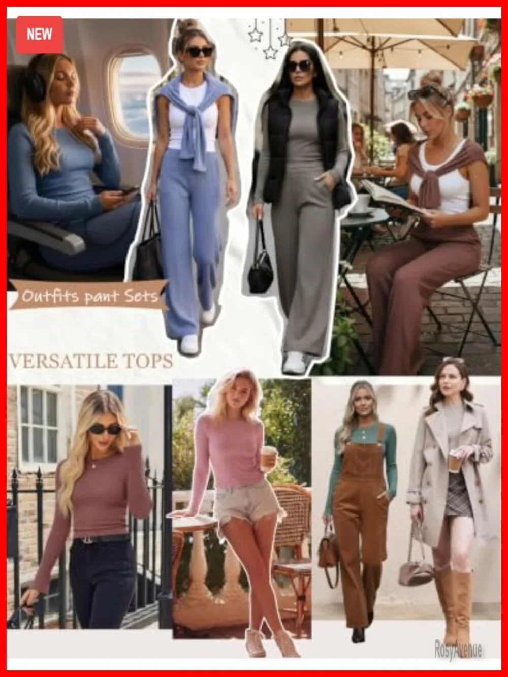 Slim Fit Long Sleeve Ribbed Knit Pajama Set with Pockets